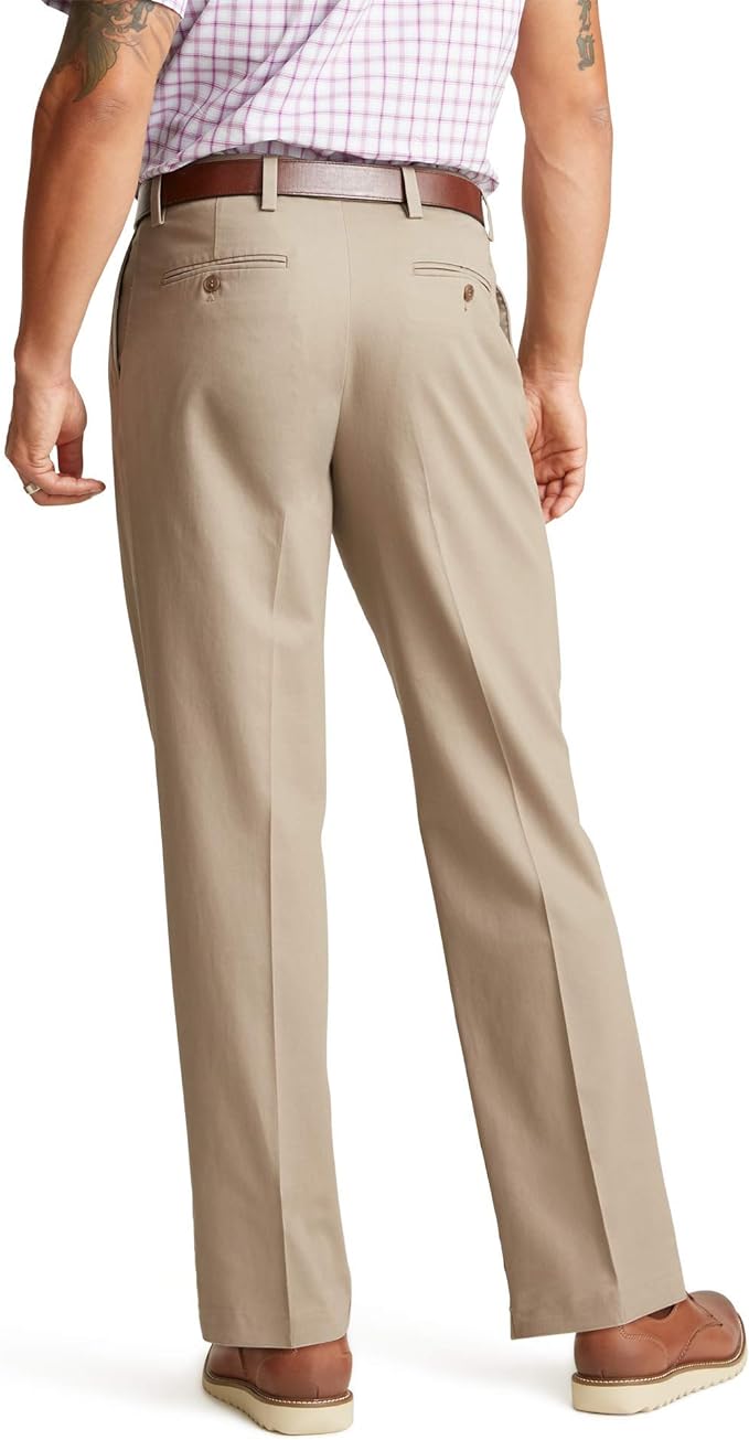 Dockers Men's Pleated Signature Khaki Pants  Color Timberwolf W38xL32
