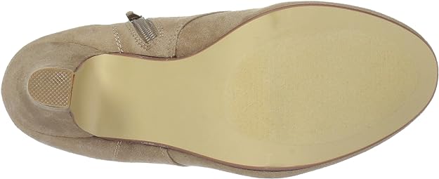 Journee Collection Women's Leona High Heel Lace-up Faux Suede Pumps  Color Taupe Size 7W