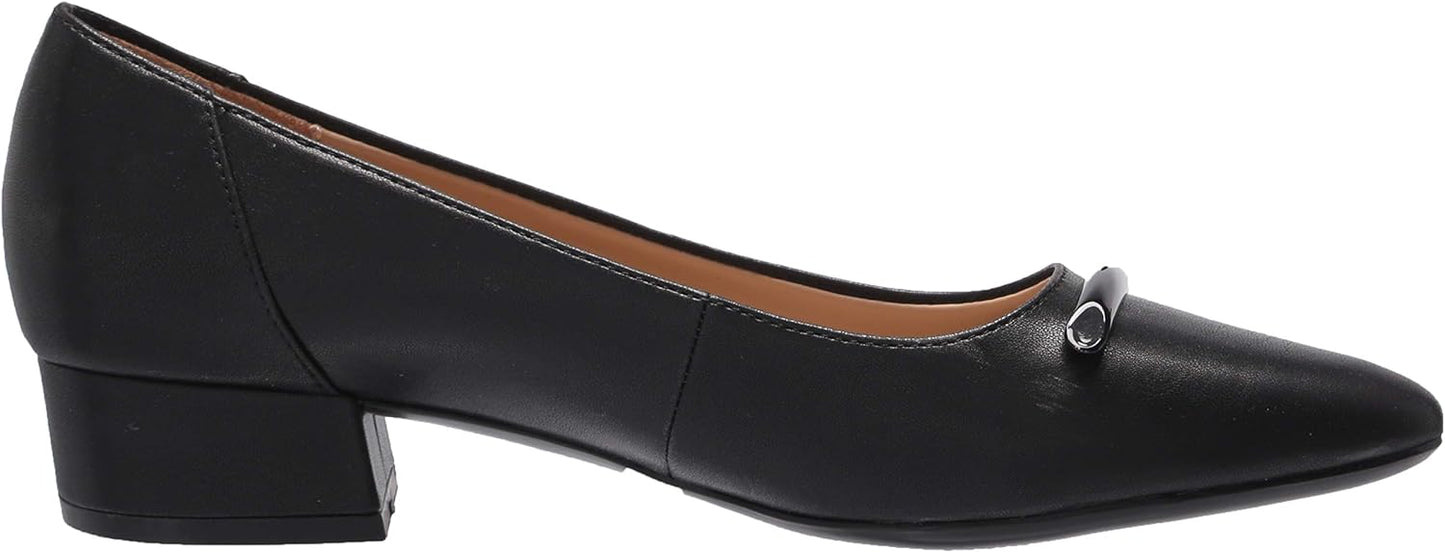 Naturalizer Women's Feather Low Pumps  Color Black Smooth Leather Size 10W