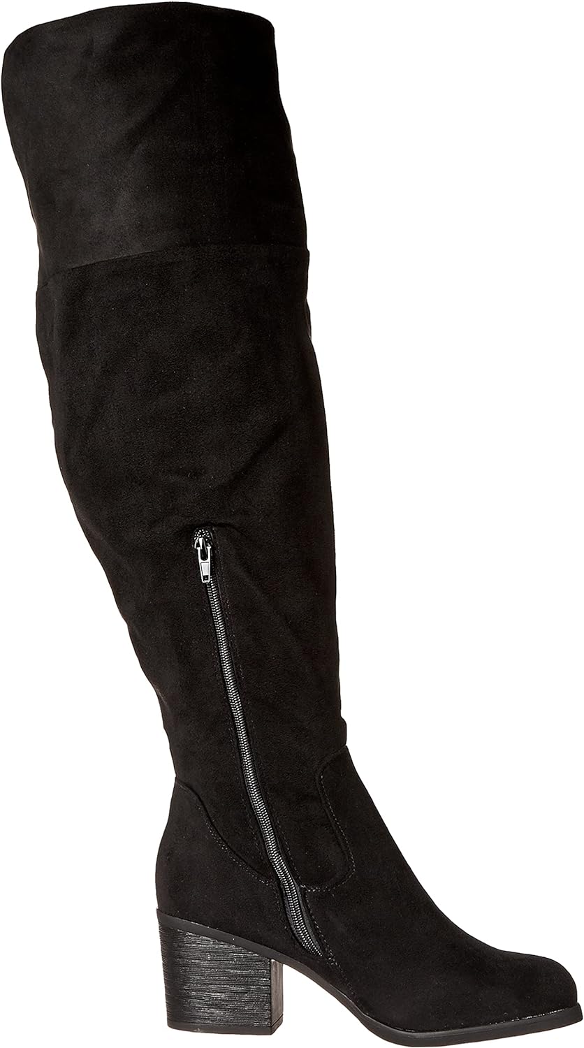 Journee Collection Women's Sana Knee Wide Calf High Boots Black Size 11