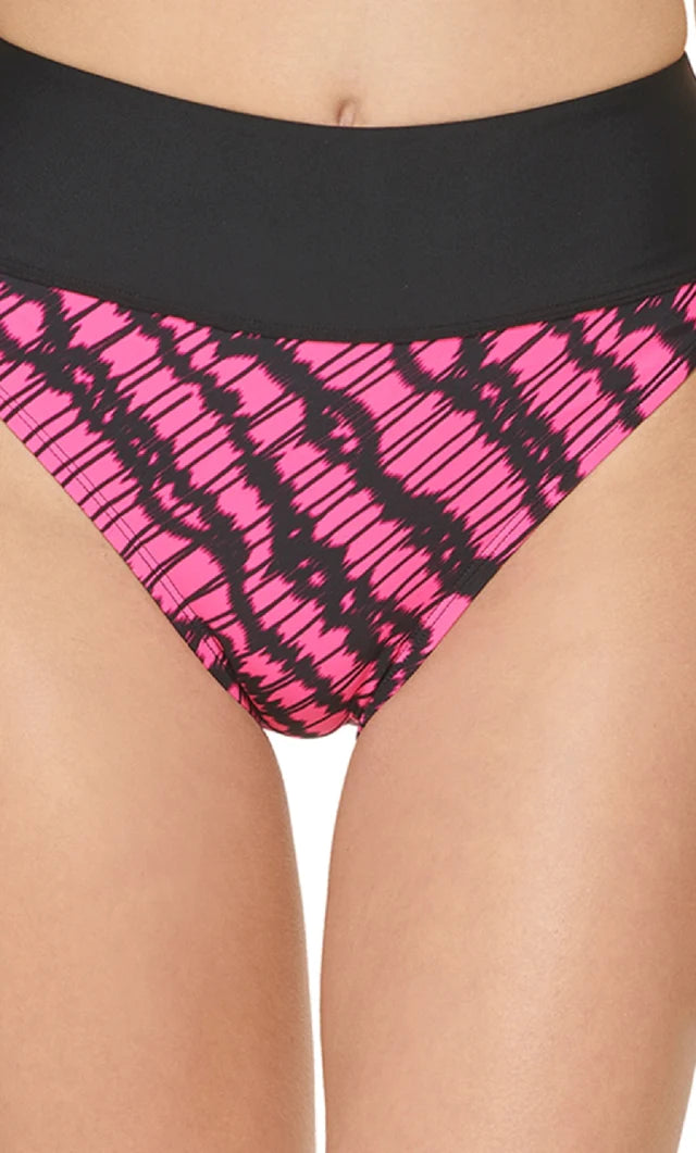 DKNY High-Waist Bikini Bottoms  Color Neon Pink Size M