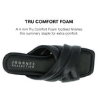 Journee Collection Women's Divyah Tru Comfort Foam Sandals  Color Black Size 9.5M