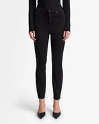 7 For All Mankind Women's Luxe Performance Plus Slimmy Stretch Jeans  Black  Size 28