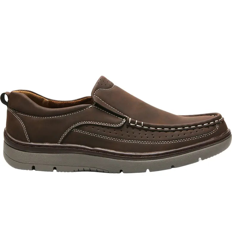 Aston Marc Men's Slip On Comfort Loafers  Brown Size 8