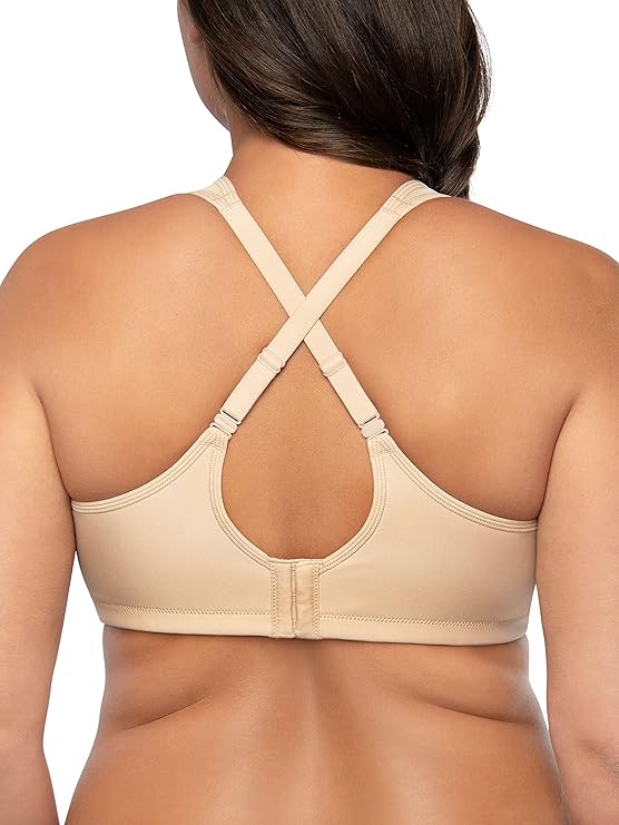 Vanity Fair Full-Figure Wireless Sports Bra  Color Damask Neutral Nude Size 40D