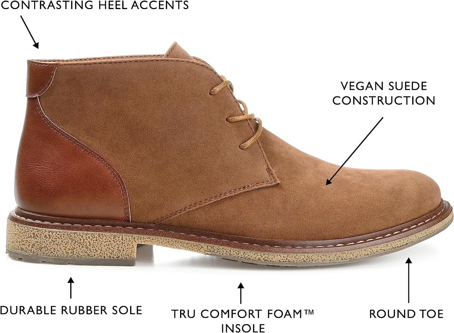Vance Co. Men's Orson Chukka Boot  Color Tan Size 10.5M