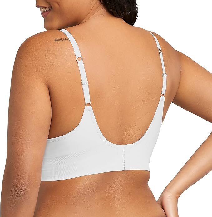 Maidenform M Seamless Lift Bralette Wireless Convertible Bralette  White Size XL