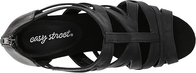 Easy Street Women's Amaze Dress Heeled Sandals  Black Size 8