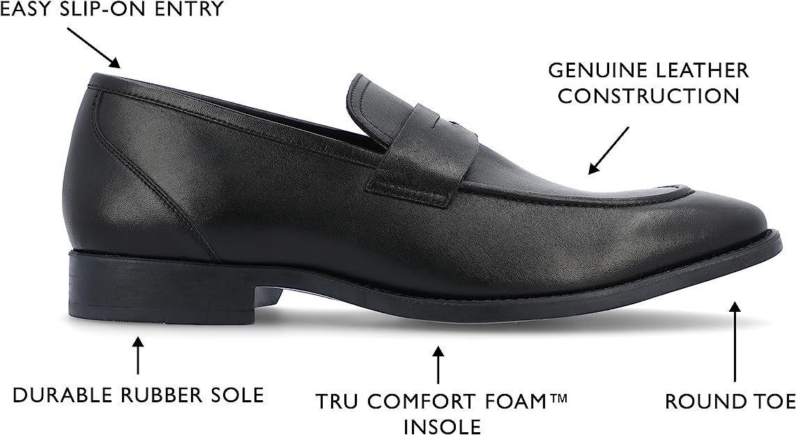 Thomas & Vine Men's Bishop Loafer  Color Black Size 10.5M