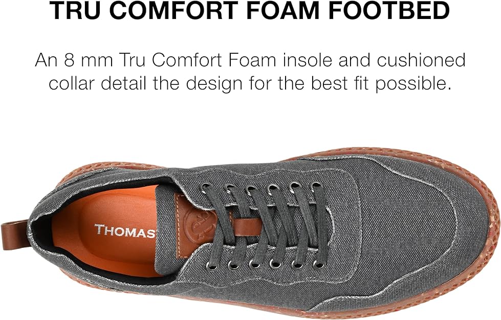 Thomas & Vine Men's Kemp Textile Sneaker  Color Charcoal Size 8M