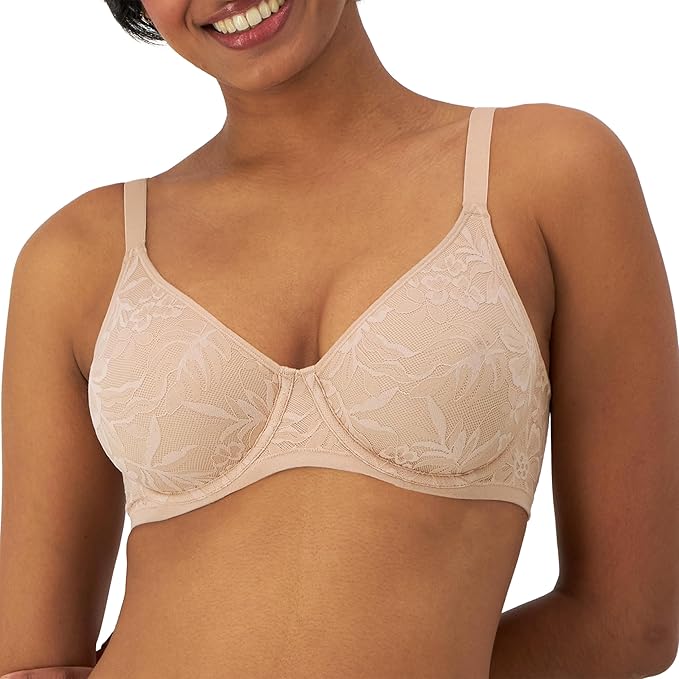 Bali Lace Underwire Breathable 2-Ply Modal Bra  Almond Size 38C