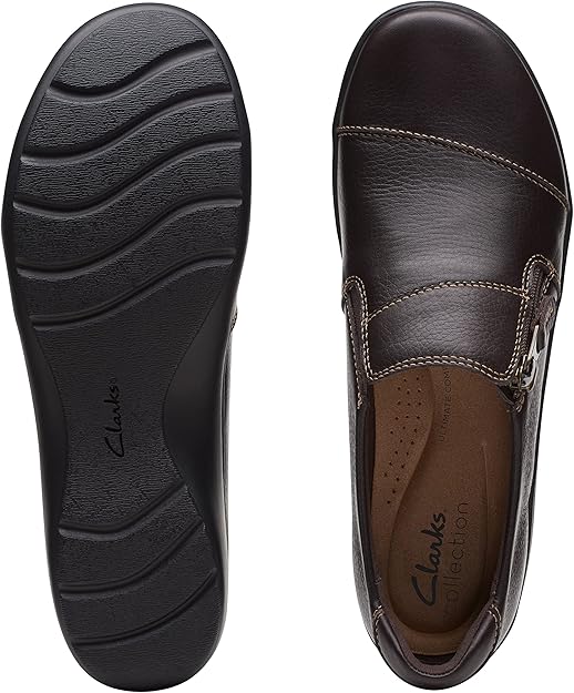 Clarks Women's Cora Harbor Loafers  Color Dark Brown Size 6M