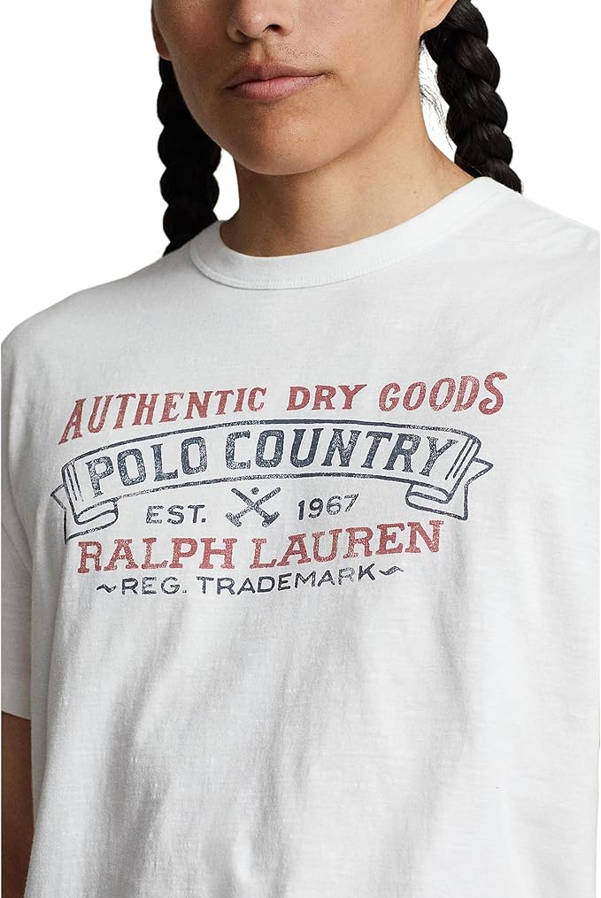 Polo Ralph Lauren Men's Classic-Fit Logo Country Graphic T-Shirt   White Size 2XL