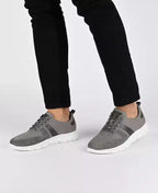 Thomas & Vine Men's Adler Mixed Media Sneakers  Gray Size 8