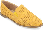 Journee Collection Women's Lucie Slip On Almond Toe Loafer Flats  Color Mustard Size 7M