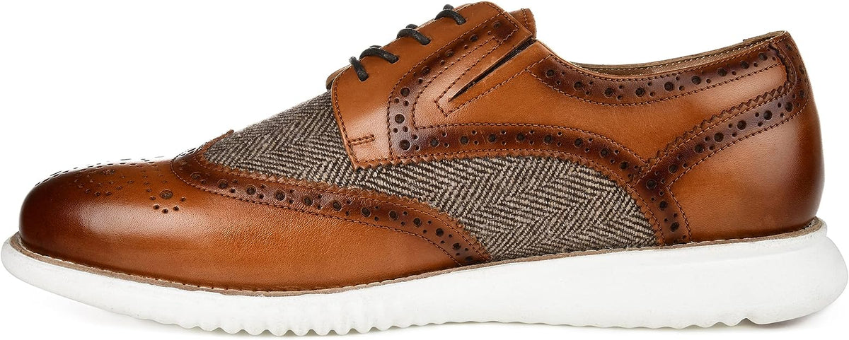 Thomas & Vine Mens Wilder Wingtip Derby Shoes  Color Cognac Size 8.5M