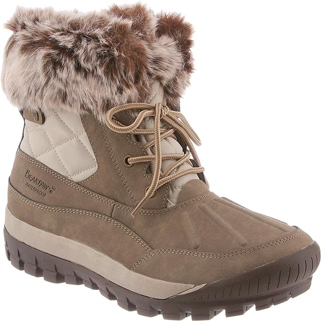 BEARPAW Women's Becka Cold-Weather Boots  Color Stone Size 9M