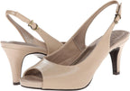 LifeStride Women's Teller Slingbacks Tender Dress Sandals  Color Taupe Vegan Leather Size 8.5M