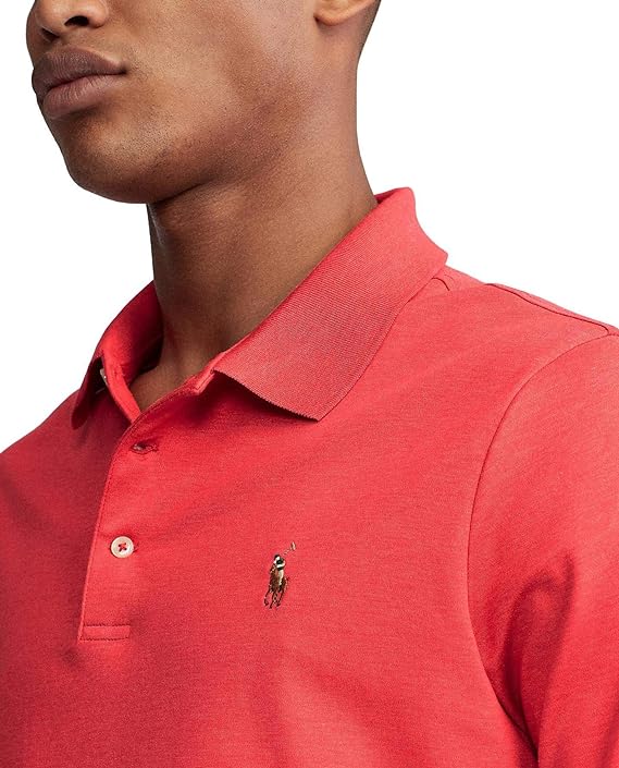 Polo Ralph Lauren Men's Classic-Fit Polo Shirt  Rosette Heather Red Size XL