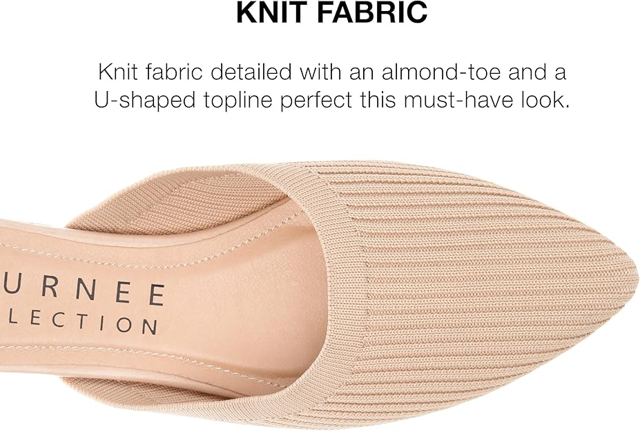 Journee Collection Women's Aniee  Flat Knit Mules  Beige Size 10