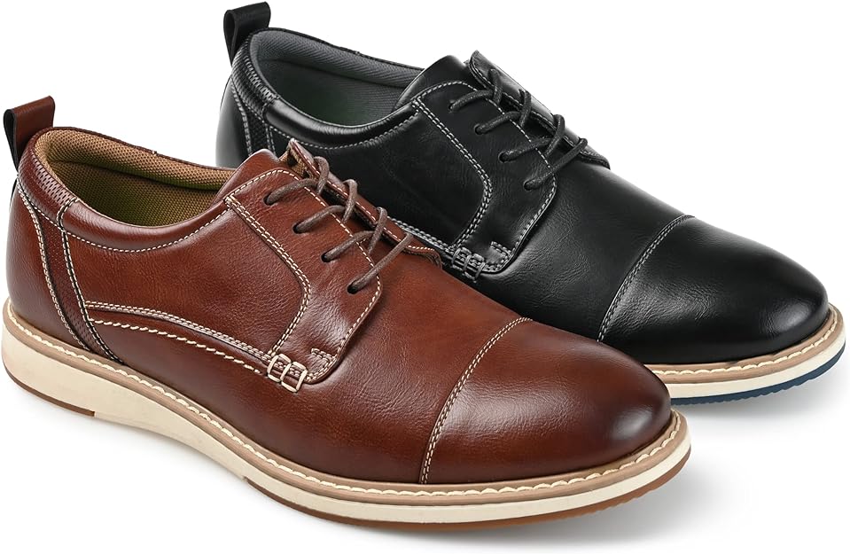 Vance Co. Men's Jedd Tru Comfort Foam Dress Shoe  Color Brown Size 11M