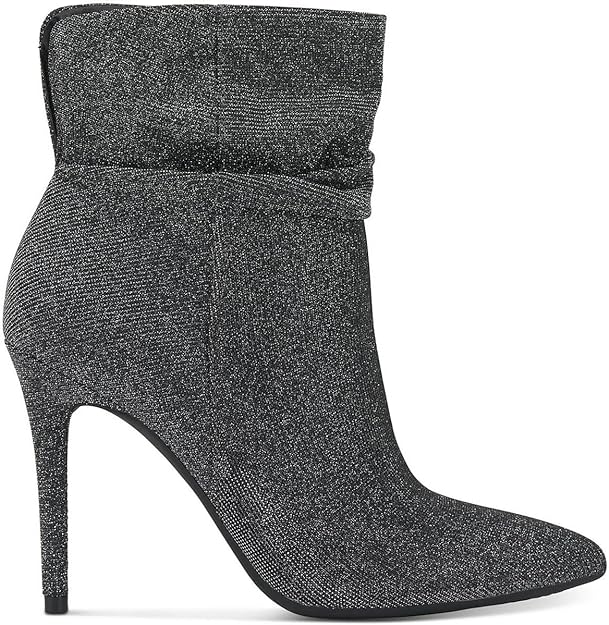 Jessica Simpson Women's Lerona Pointed-Toe Dress Booties  Glitter Pewter Size 7
