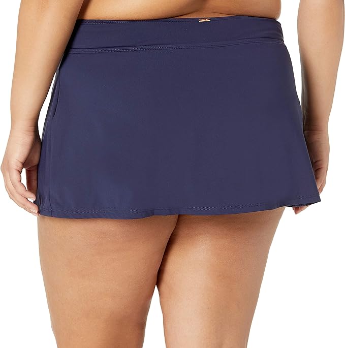 Anne Cole Plus Size Solid Classic Swim Skirt  Color Navy Size 24W