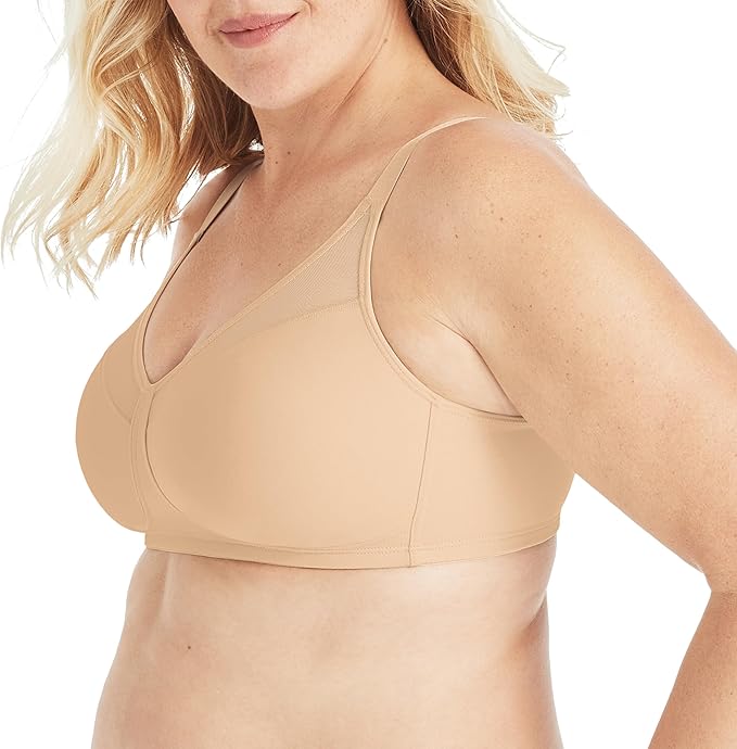 Playtex Women's 18 Hour Smoothing Minimizer Bra  Nude Size 38D
