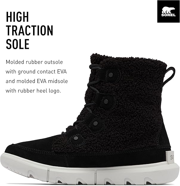 Sorel Women's Explorer Next Joan Cozy Boots  Black, Moonstone Size 7