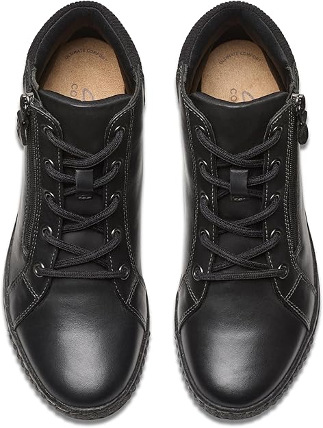 Clarks Women's Caroline Park Boots  Black Combi Leather Size 5