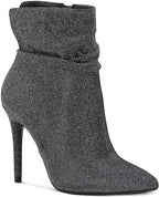 Jessica Simpson Women's Lerona Pointed-Toe Dress Booties  Glitter Pewter Size 7