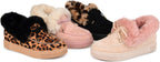 Journee Collection Women's Midnight Vegan Fur Trim Slippers  Color Blush Size 8M