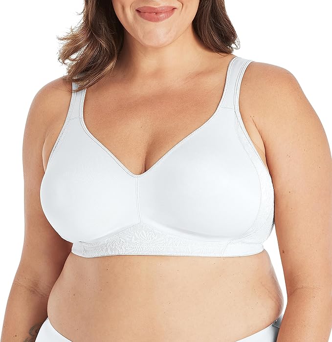 Playtex 18 Hour Wireless Smoothing Cooling T-Shirt Bra  White Size 38B