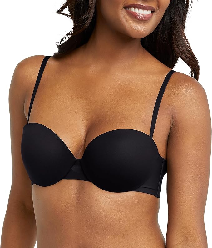 Maidenform DreamWire Strapless 6-Way Convertible Bra  Black Size 38C