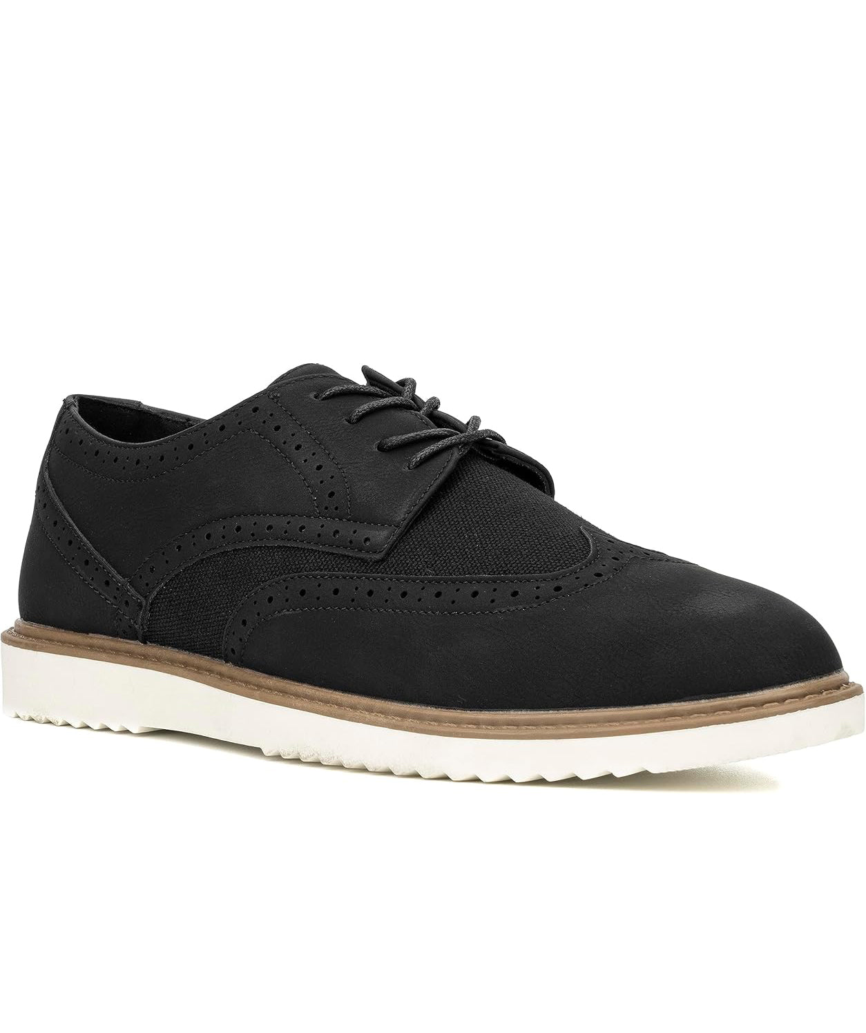 New York & Company Men's Tyler Wingtip Oxford Shoes  Black Size 10