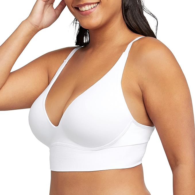 Maidenform M Seamless Lift Bralette Wireless Convertible Bralette  White Size XL