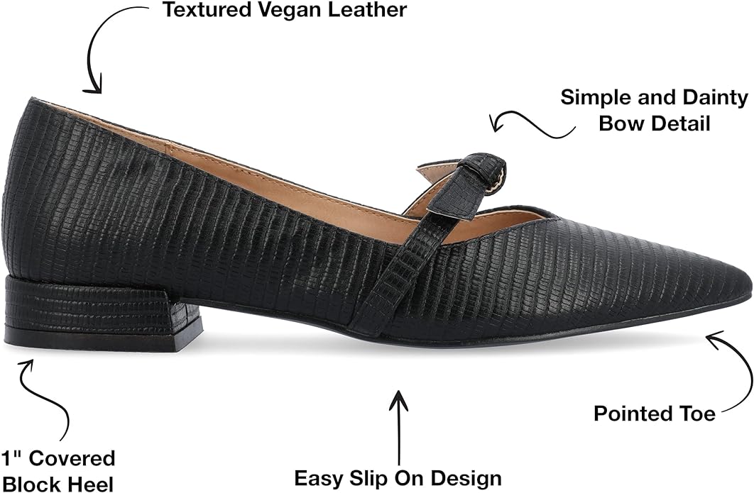 Journee Collection Women's Cait Flats  Color Black Size 9M