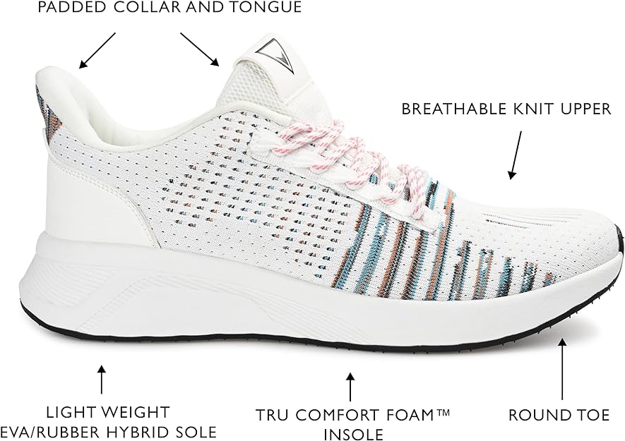 Vance Co. Men's Brewer Knit Athleisure Sneaker  Color White Size 12M