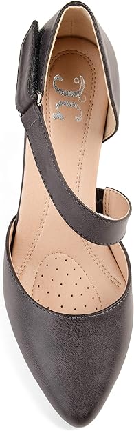 Journee Collection Women's Tillis Cross Strap Pump  Color Taupe Size 9M