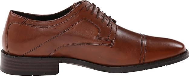 Johnston & Murphy Men's Larsey Oxford  Color Tan Italian Calfskin Size 7.5M