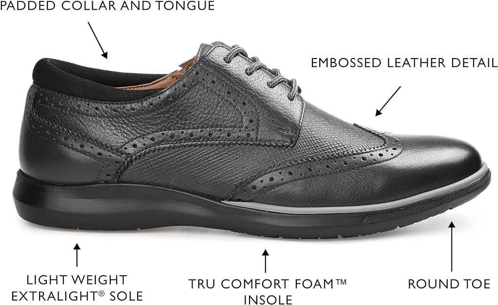 Thomas & Vine Men's Savage Oxford Dress Shoe   Color Charcoal Size 8.5M