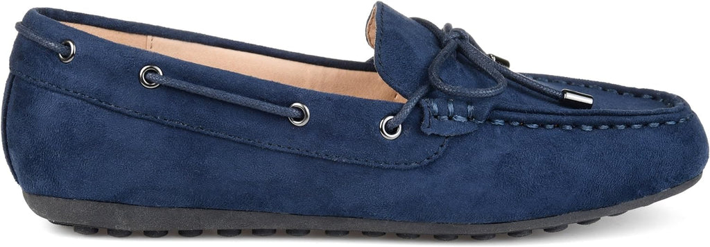 Journee Collection Women's Thatch Vegan Suede Slip-on Loafers  Color Navy Size 7M