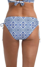La Blanca Adjustable Side-Tie Bikini Bottom  Mediterranean Breeze Blue Size 10