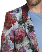 Tallia Mens Vibrante Metallic Sportcoat One-Button Blazer Pink  Color Metallic Size 42R