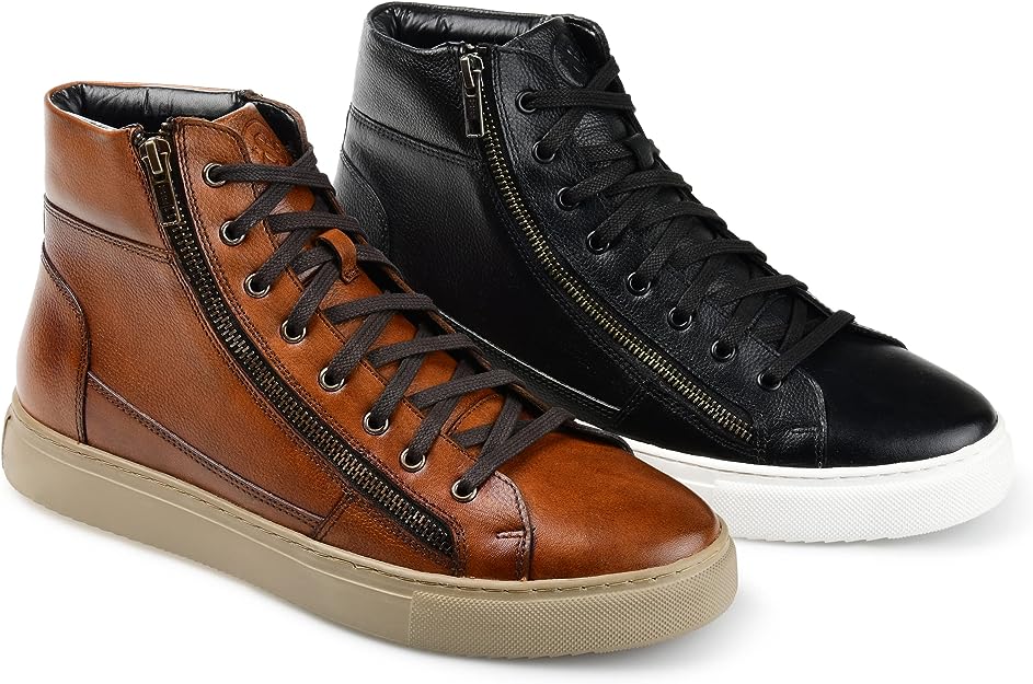 Thomas & Vine Mens Xander Lace-up Round Toe High Top Sneaker  Color Black Size 10M
