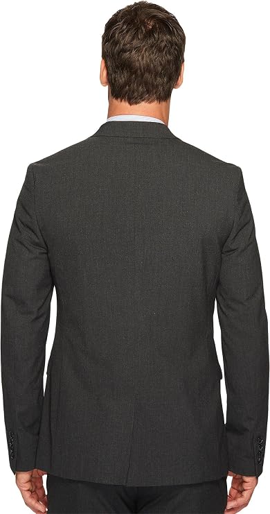 Calvin Klein Men's Slim Fit Button Notch End Bi-Stretch Jacket  Iron Gate Size 2XL