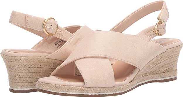Bella Vita Women's Espadrille Wedge Sandal  Color Cream Suede Size 9M