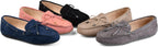 Journee Collection Women's Thatch Vegan Suede Slip-on Loafers  Color Navy Size 7M