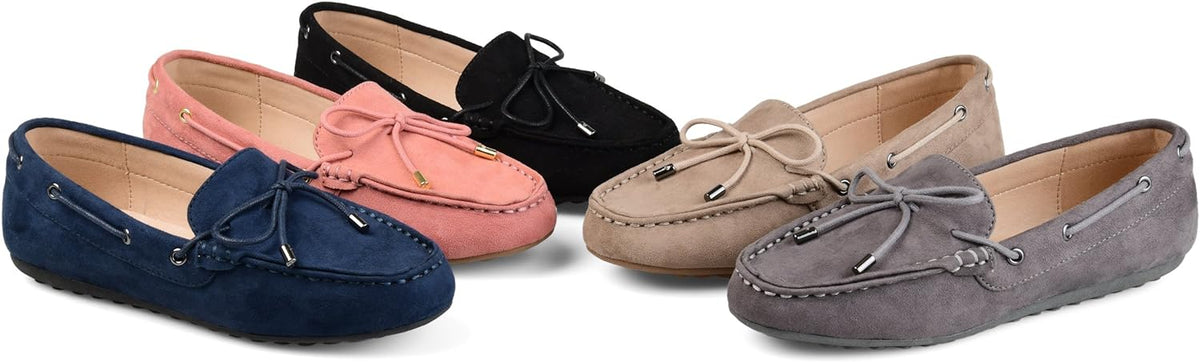 Journee Collection Women's Thatch Vegan Suede Slip-on Loafers  Color Navy Size 7M