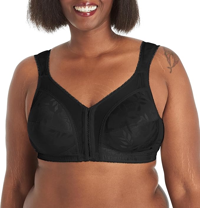 Playtex 18 Hour Front-Close Wireless Full Coverage Bra  Black Size 40D